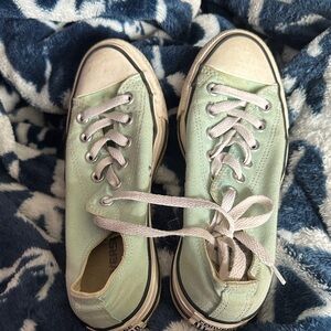 Mint Green/ Blue Converse Sneakers